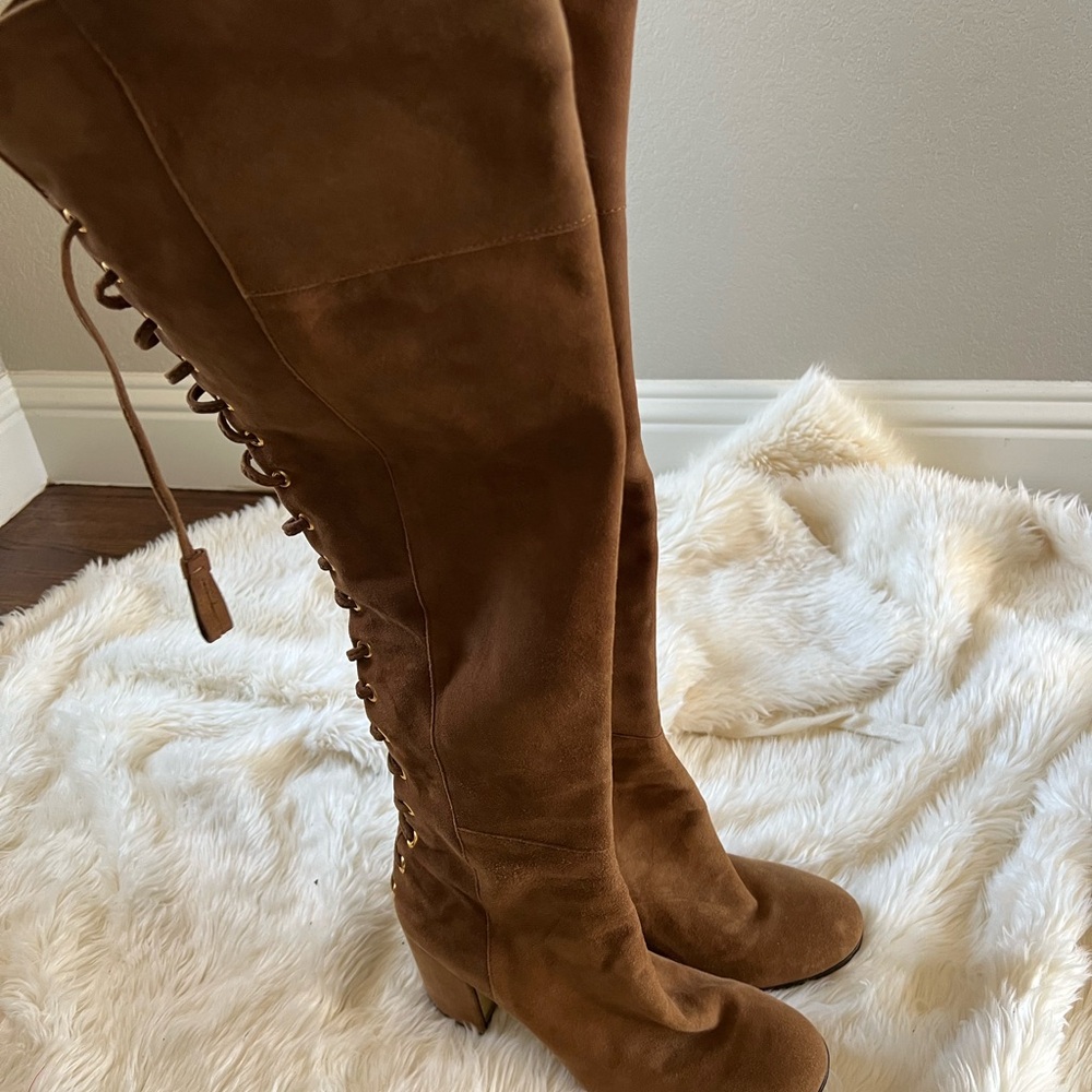 Rachel Zoe over the knee suede boots, 9.5, like new org. $299.